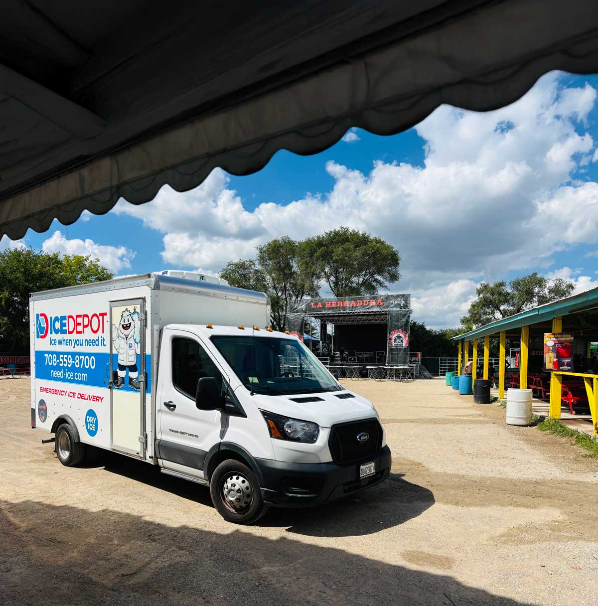 Ice Depot ice delivery truck at La Herradura rodeo in Joliet, IL.